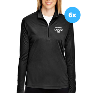6 Chandails 1/4 Zip Team 365 Pour femme